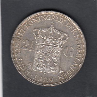 Beschrijving: 2 1/2 Gulden WILHELMINA 